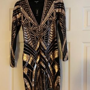 NWT Sequin long sleeve stretchy dress